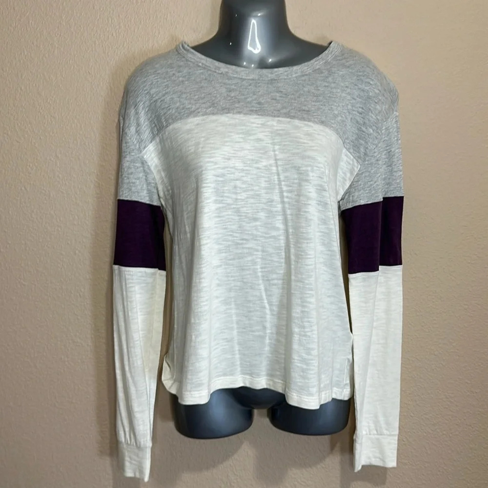 ABERCROMBIE & FITCH Colorblock L/S Tee, Size S, EUC